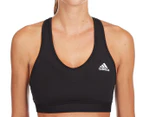 Adidas Women's TechFit Sports Bra - Solid Black/Metallic Silver