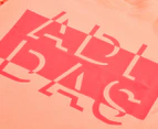 Adidas Girls' Athletics Brand Tee - Orange/Red