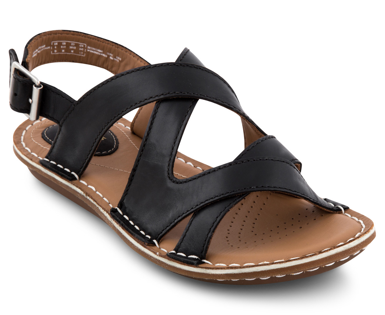 clarks women's leather sandals