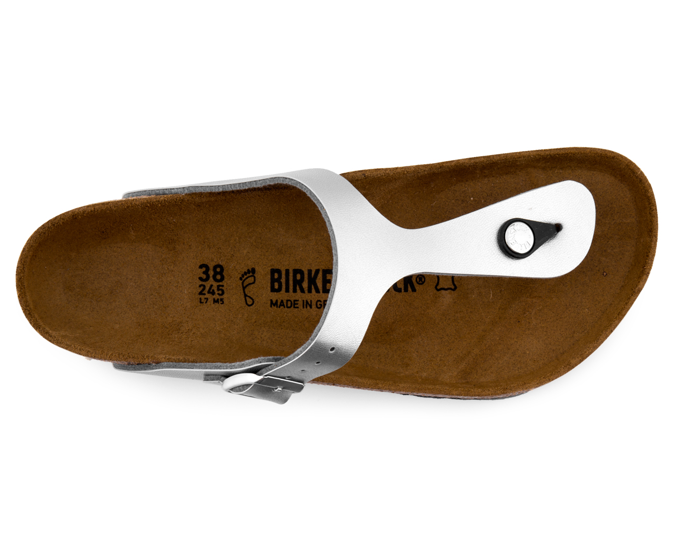 birkenstock gizeh soft footbed silver