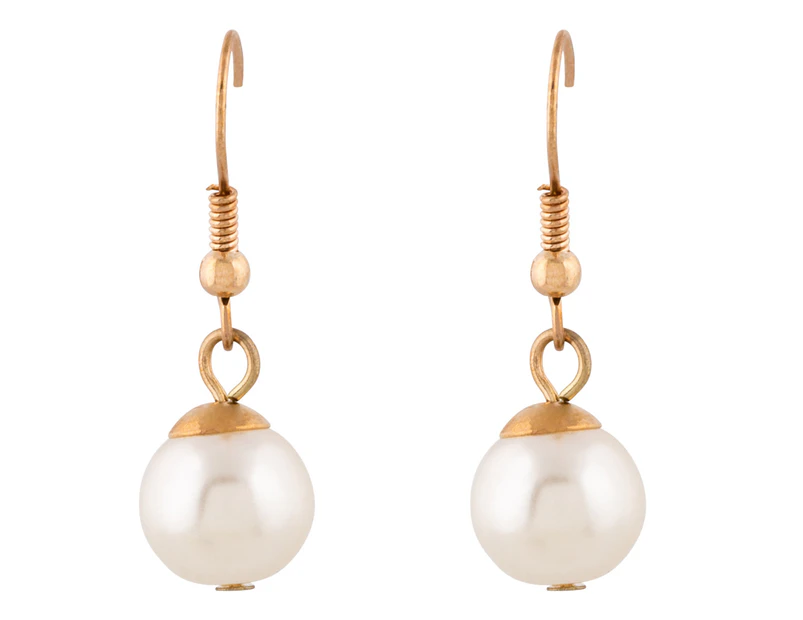 Barcs Pearl Gold Earrings - Cream