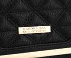 Kardashian Kollection Cheque Past Clutch - Black