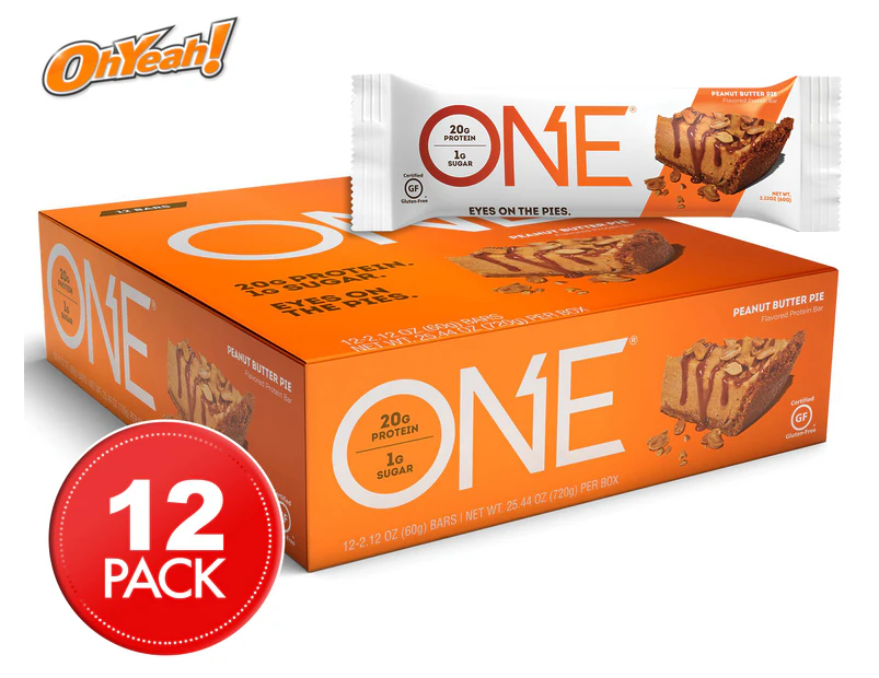 12 x Oh Yeah! ONE Protein Bars Peanut Butter Pie 60g