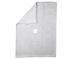 The Peanut Shell Little Star Pram Blanket - Grey