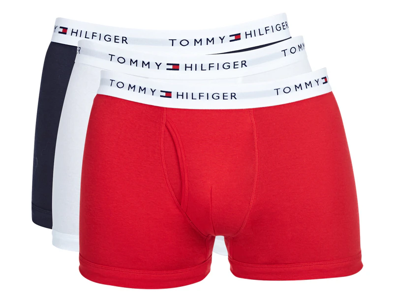 Tommy Hilfiger Men's Classic Trunk 3-Pack - Red/Navy/White