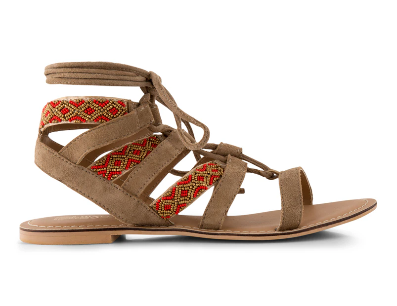 Just Because Women's Kealani Leather Sandal - Taupe