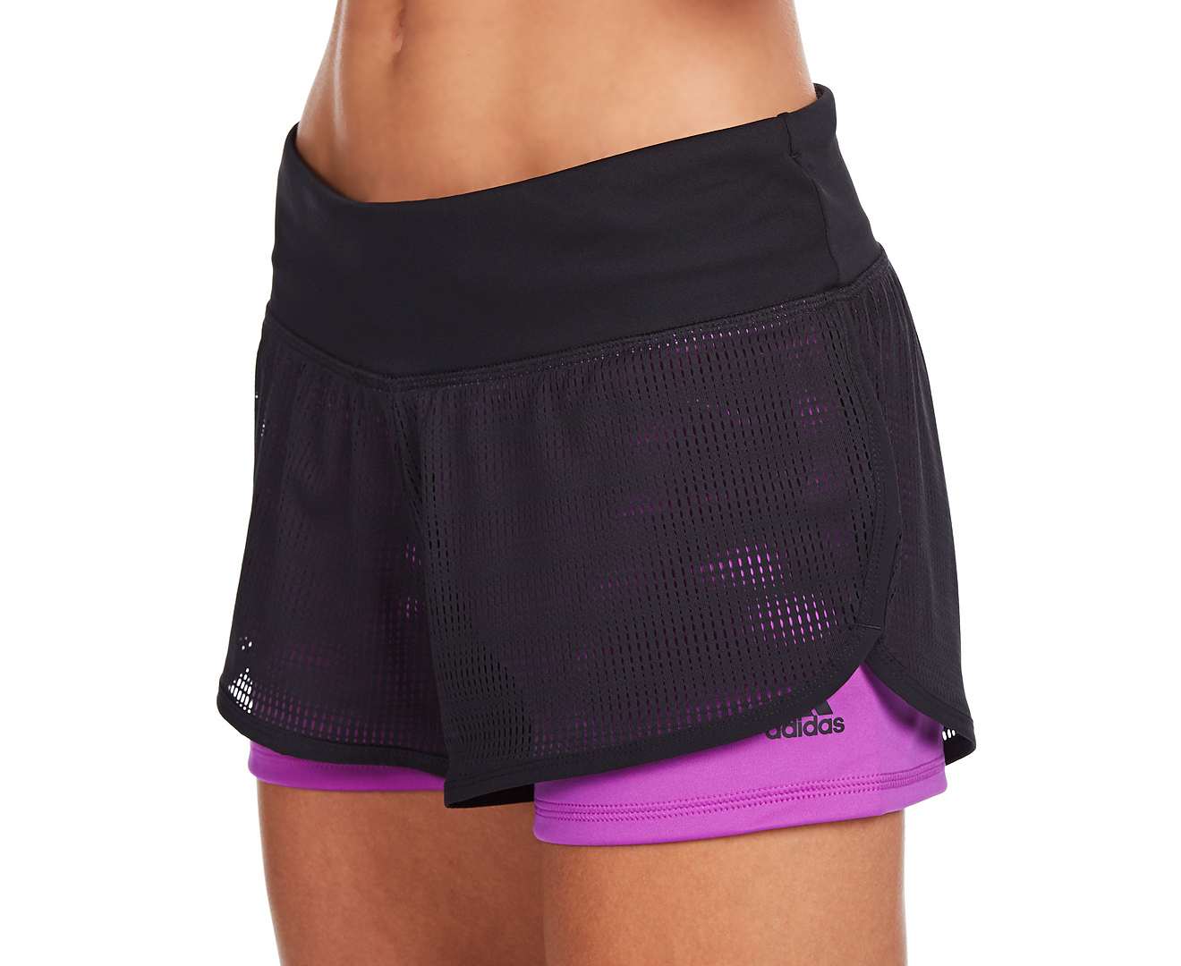 Download Adidas Women's Gym 2-in-1 Mesh Shorts - Black | Scoopon ...