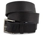 Unit Men's Horizon Leather Belt - Black