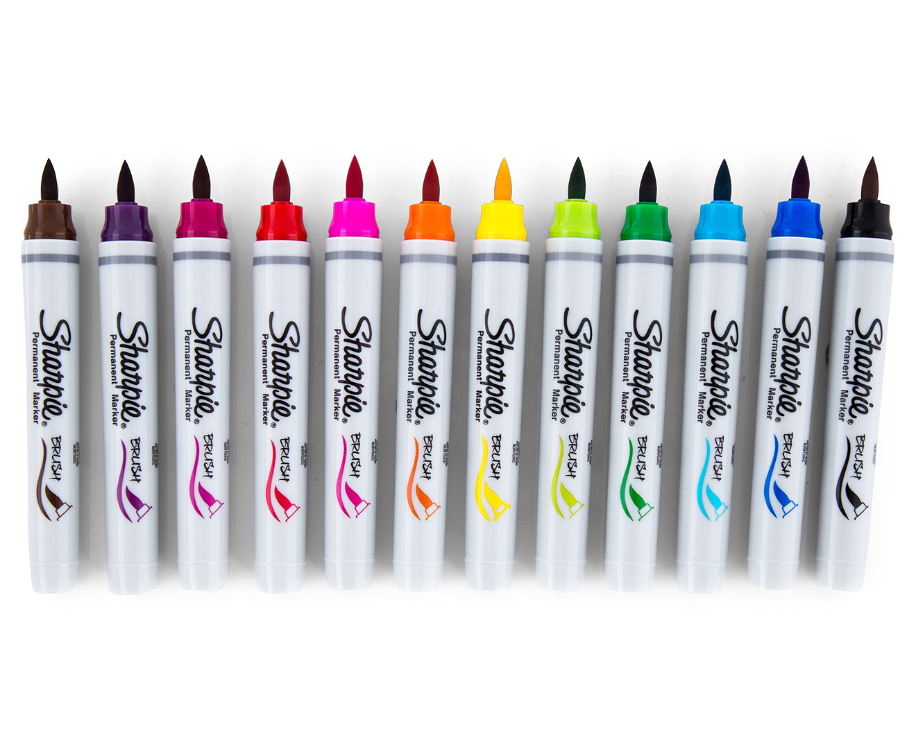 Sharpie Brush Tip Permanent Marker 12-Pack - Assorted | Scoopon Shopping