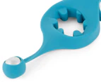 Infinity Vibrating Cockring w/ Dangling Anal Ball - Blue