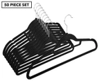 Velvet Coat Hangers 50-Pack - Black