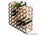 42-Bottle Timber Wine Rack - Natural/Black