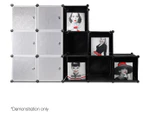 12 Cube Storage Cabinet w/ Hanging Bar - White