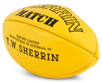 Sherrin Match Size 5 Leather Football - Yellow