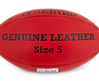 Sherrin Lyrebird Size 5 Leather Football - Red