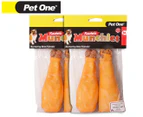 2 x Pet One 12.5cm Rawhide Munchies Chicken Legs 2pk