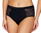 Fayreform Smoothing Lace Spacer Culotte Brief - Black
