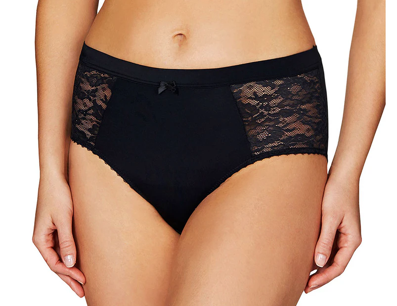 Fayreform Smoothing Lace Spacer Culotte Brief - Black