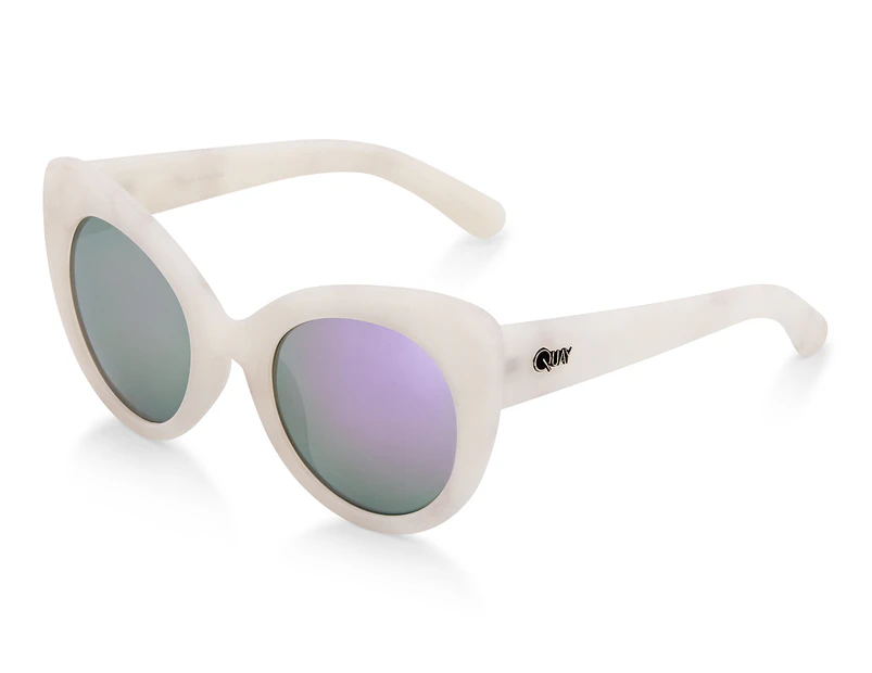 Quay Australia Women's Screamin Diva Sunglasses - White Marble/Purple