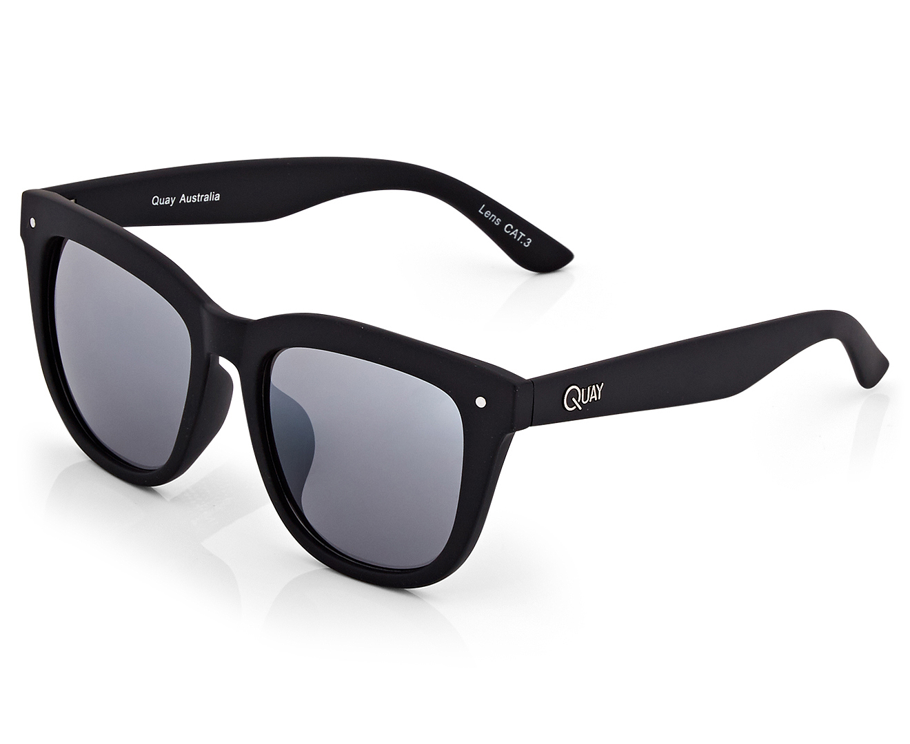 Quay Australia Women's Zeus Sunglasses Black/Silver Scoopon Shopping