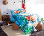 Retro Home Oasis King Bed Quilt Cover Set - Aqua