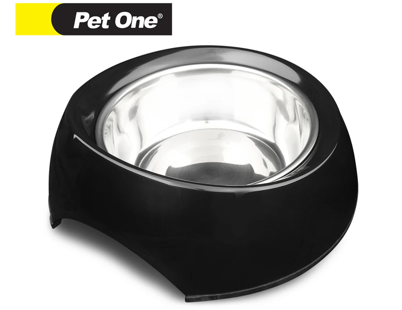 Pet One Feed Retainer 700mL Bowl - Black