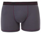 Holeproof Men's Stretch Cotton Trunk 2-Pack - Grey/Purple Stripe