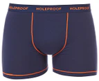 Holeproof Men's Stretch Cotton Trunk 2-Pack - Navy/Orange Stripe