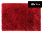 Rug Culture 130x70cm Chunky & Thin Shag Rug - Red