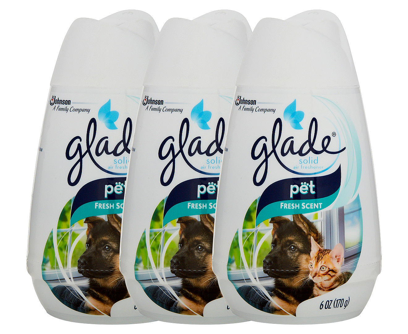 3 x Glade Solid Pet Air Freshener Fresh Scent 170g Catch.co.nz