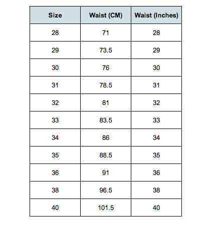 lee jeans sizing