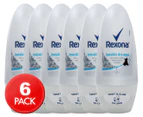 6 x Rexona Invisible Dry Aqua Roll-On Deodorant 50mL