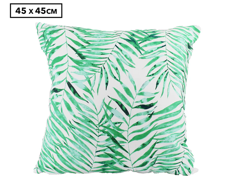 Gracious Living Fern Green Cushion - Green/White