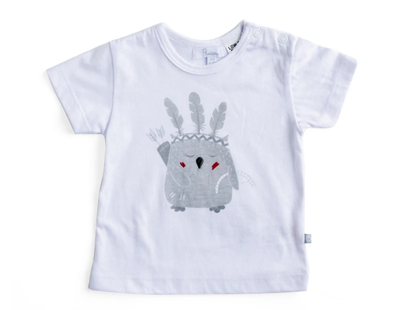 Plum Baby Owl T-Shirt - White