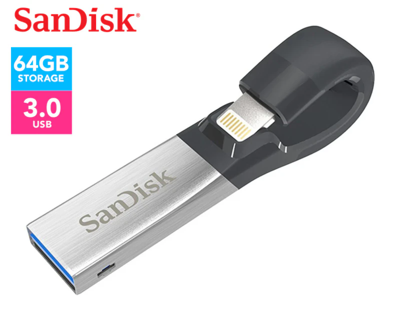 SanDisk iXpand Flash Drive 64GB USB 3.0