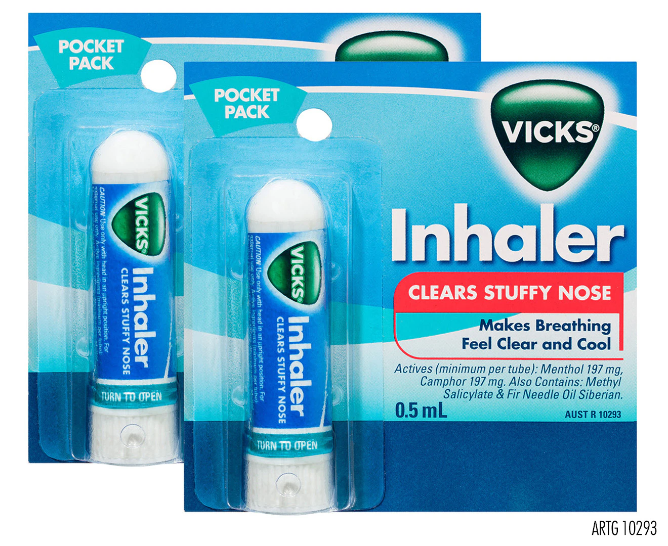 2 x Vicks Inhaler 0.5mL