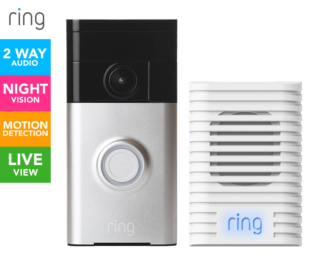 Ring Video Doorbell & Chime Bundle