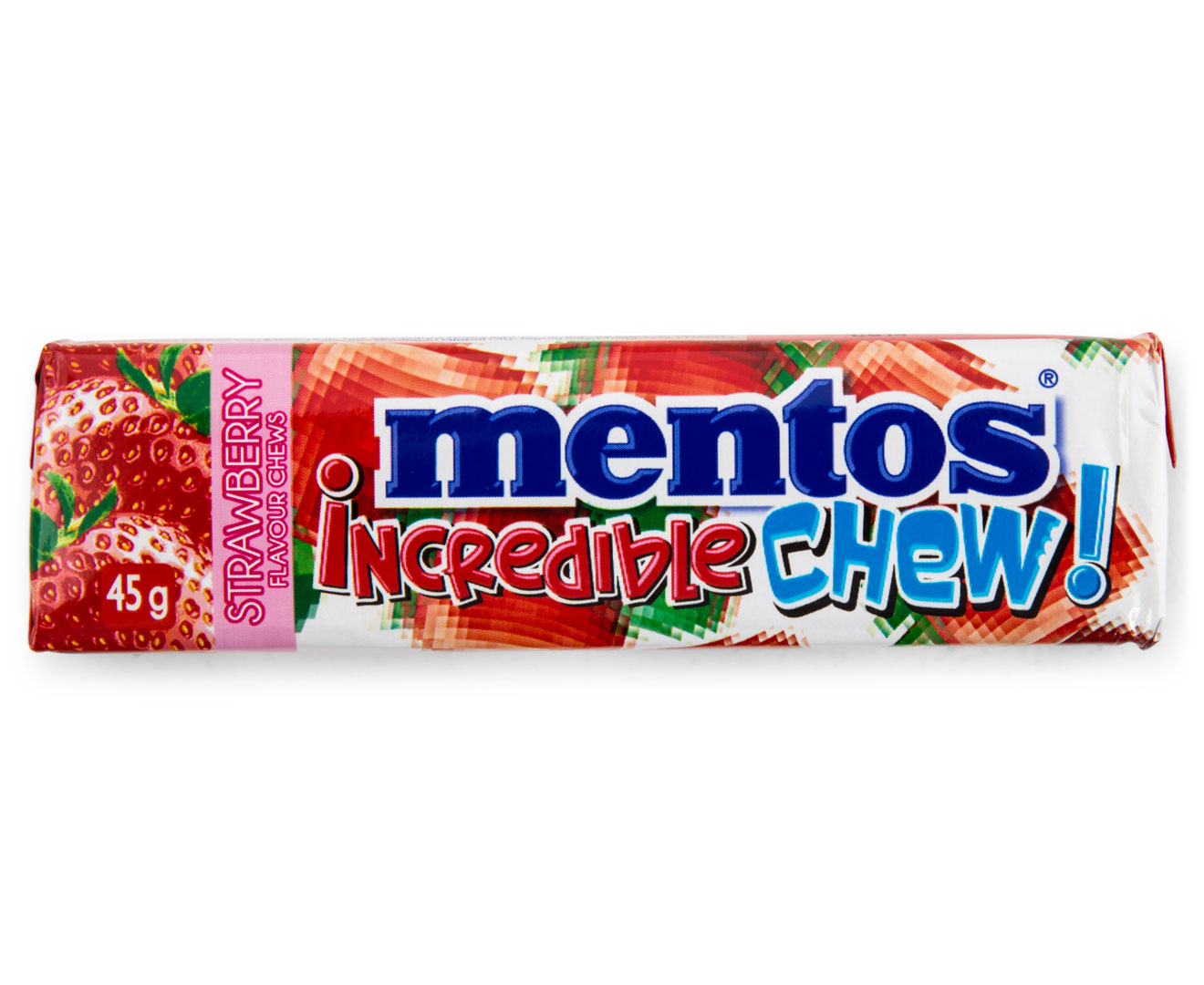 12 x Mentos Incredible Chews Strawberry 45g | GroceryRun.com.au