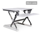 Height Adjustable 89x59cm Standing Desk - White