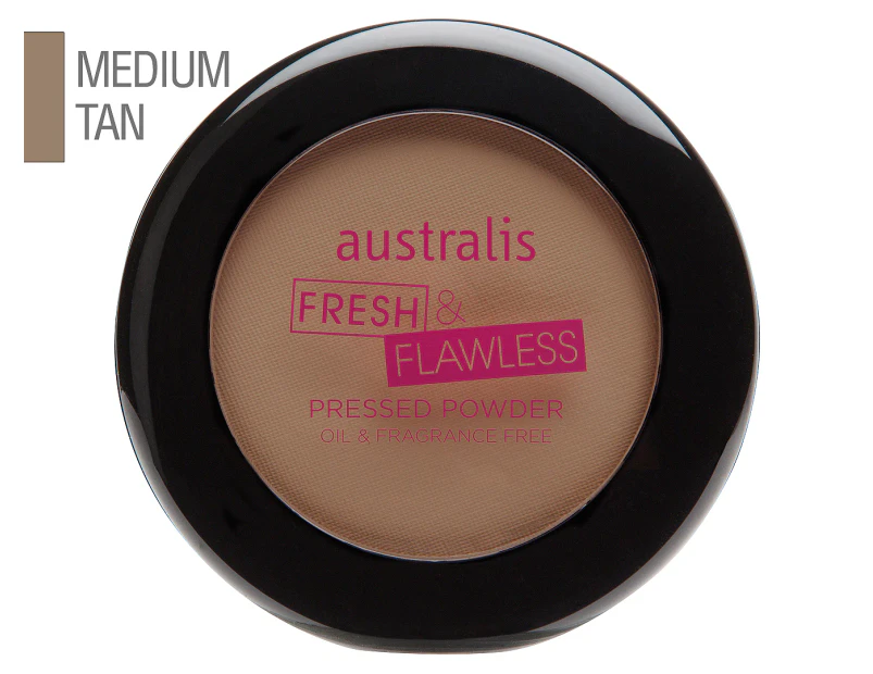 Australis Fresh & Flawless Pressed Powder 12g - Medium Tan