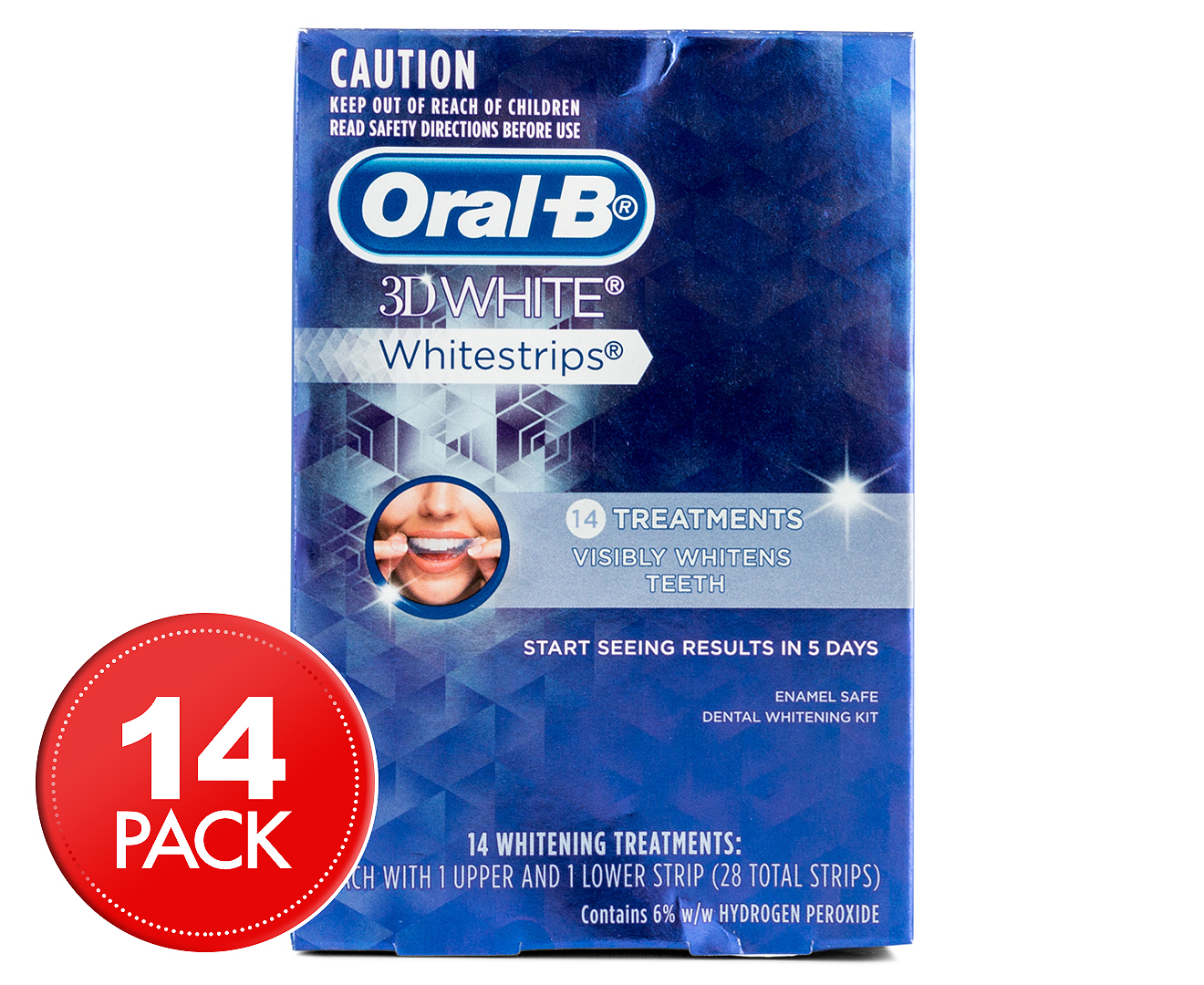 Oral-B 3D White Whitestrips Treatments 14pk | Catch.com.au