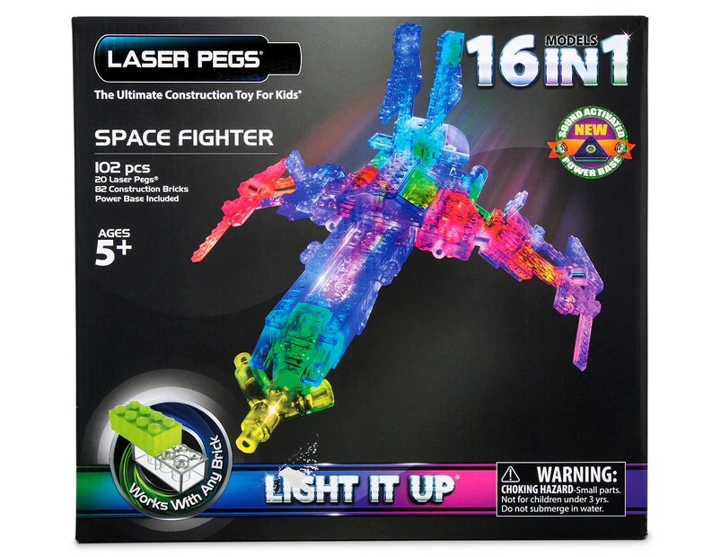 Laser Pegs 16-in-1 Space Fighter Construction Toy