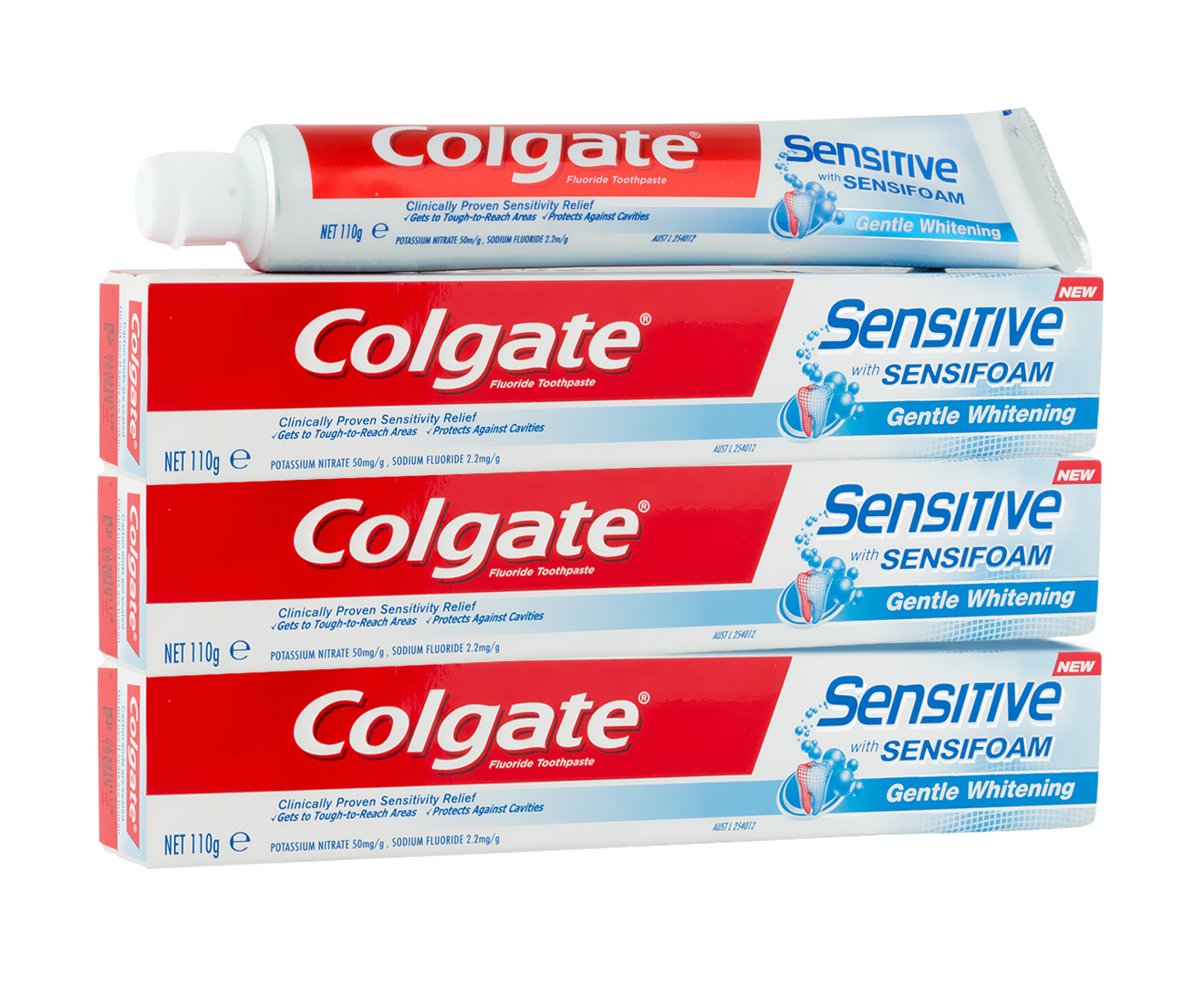 3 X Colgate Sensitive Sensifoam Gentle Whitening Toothpaste 110g ...