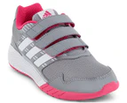 Adidas Pre-School Girls' AltaRun Shoe - Mid Grey/White/Shock Pink
