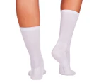 Jockey Women's Fine Crew Size 3-8 Circulation Socks - White