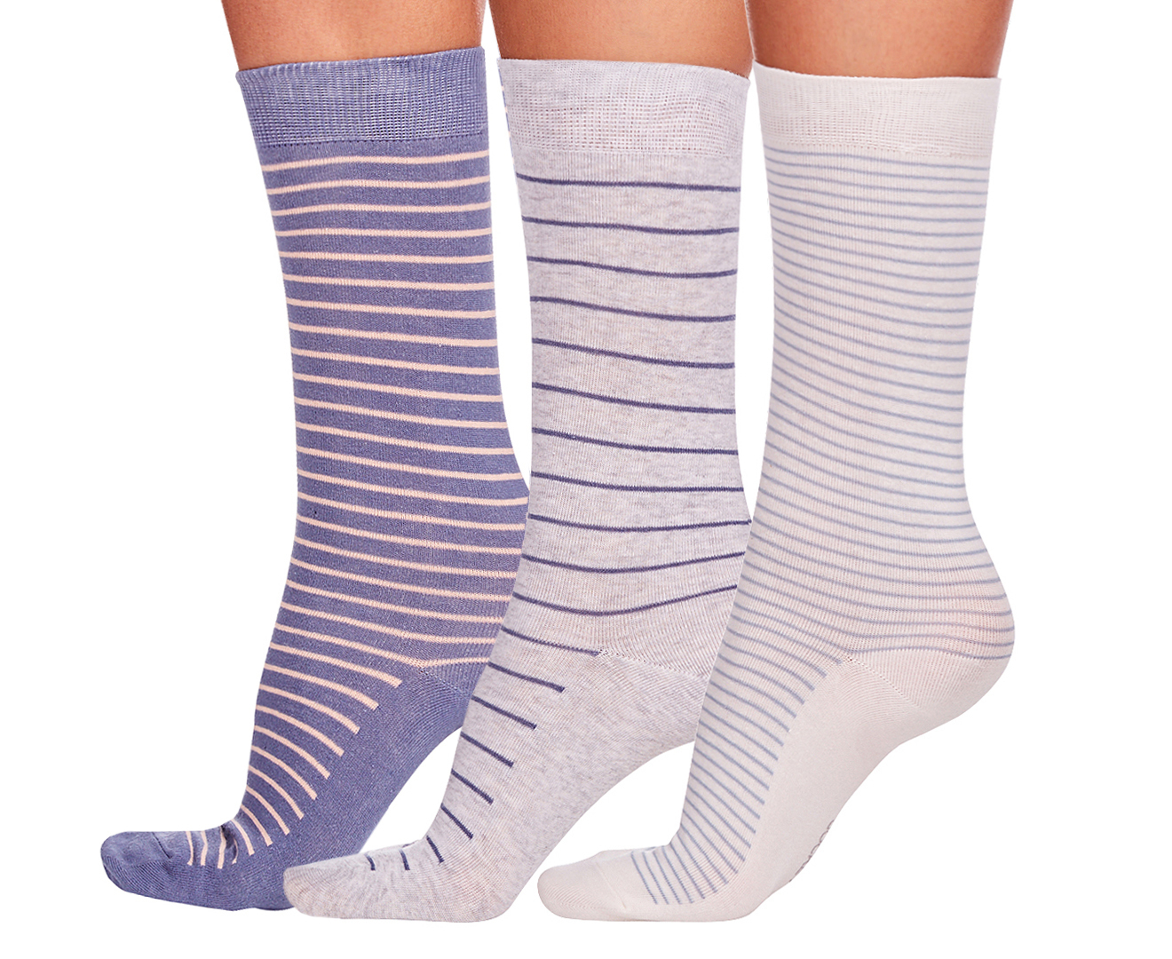 Jockey Women's Size 3-8 Cotton Rich Sock 3-Pack - Multi | Mumgo.com.au