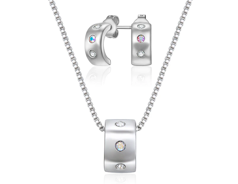 Lauxes Affinity Necklace & Earring Set - Silver