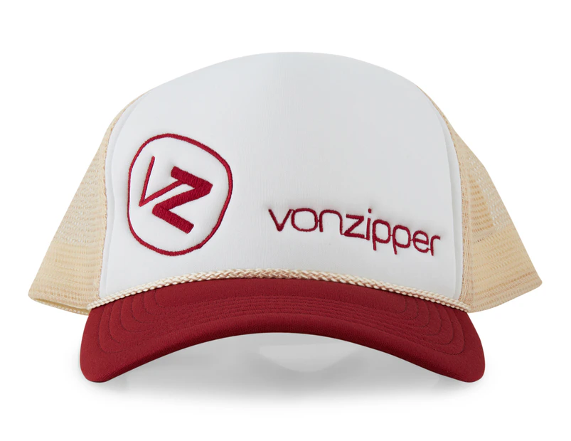 VonZipper Moby Two Tone Trucker Hat - Burgundy