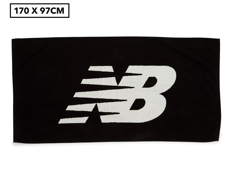 New Balance Large 170x97cm Gym Towel - Black/White