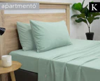 Apartmento Micro Flannel Sheet Set King - Turquoise
